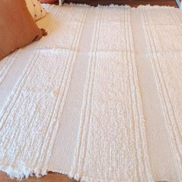 Imagem de Tapete Peludo Algodão Sala Quarto Lines Max Cru 1,50 x 2,00