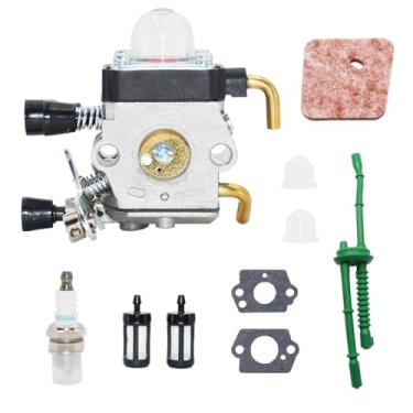 Imagem de FS55 FS55R Carburador para carburador STHIL FS45 HS45 FS38 HL45 KM55R FS55RC C1Q-S97 para aparador de cordas ZAMA STIHL peças de comedor de ervas daninhas com kit de linha de combustível c1q-s186 FS85