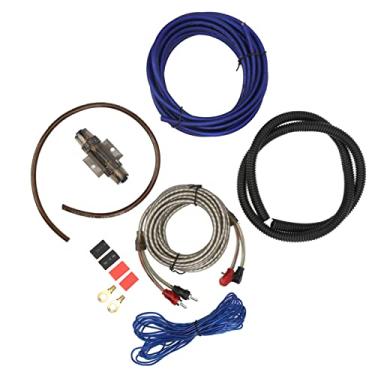 Imagem de Kit de Instalação de Amplificador de Potência 8GA, Subwoofer de Carro, Fio de áudio, Cabo de Alimentação, Fusível Universal