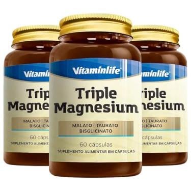 Imagem de Kit 3 Triple Magnesium Vitaminlife 60 Cápsulas