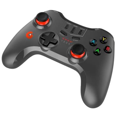 Imagem de Geonav Controle Bluetooth Illusion Light Joystick/Gamepad - Compatível com Notebook, Smartphones,Tablets, Android, IOS, Smart TV, PS4,PS3,Nintendo Switch, G3GPW01BK, Cinza