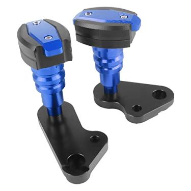 Imagem de HAONEL Substituição do protetor de almofada de colisão do motor para Yamaha YZF-R1 YZF R1 2009-2014 Proteção contra quedas de alumínio para motocicleta carenagem (azul)
