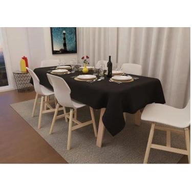 Imagem de Toalha de Mesa Quadrada Oxford 1,40 x 1,40 Admirare, Preta