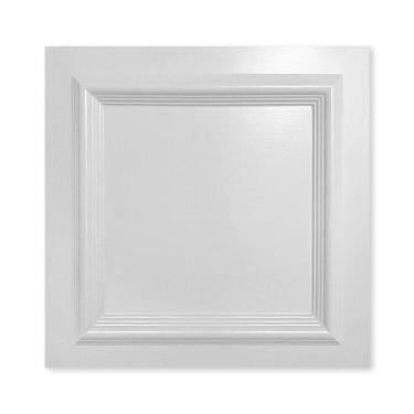 Imagem de Kit com 20 Placas 3D Decorativa Branca Revestimento Painel PVC Auto Re