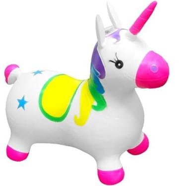 Imagem de Unicornio Brinquedo Pula Pula  Inflavel Musica Cor:branco - Elite, Upa