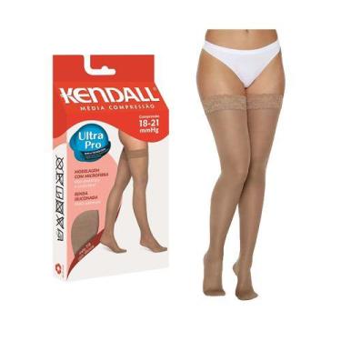 Imagem de Meia de compressão 7/8 c/ Silicone Kendall 1612 C/ Ponteira, P, Mel