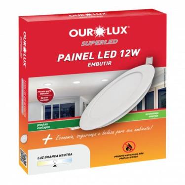 Imagem de Plafon superled Embutir 12W BIV 6500K Redondo Ourolux