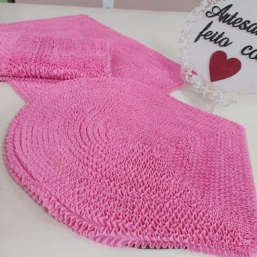 Imagem de Jogo De Tapete Banheiro 3 Peças Frufru - Valentina Confecçõs