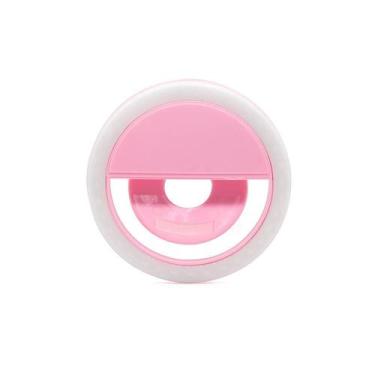 Imagem de Luz De Selfie Anel Led Flash Celular Recarregável Rosa - Importado