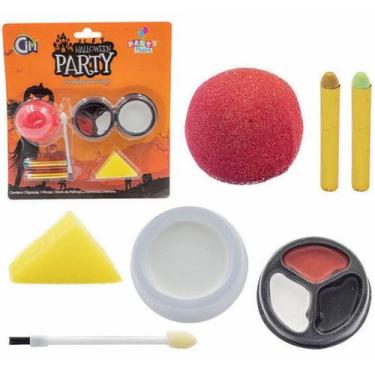 Imagem de Kit Maquiagem Palhaço Halloween 7 Itens com Nariz - CIM TOYS, Sortido