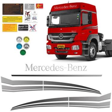 Imagem de Faixa Mercedes Axor 1933 2019 Adesivo Lateral Capô Testeira - SPORTINO