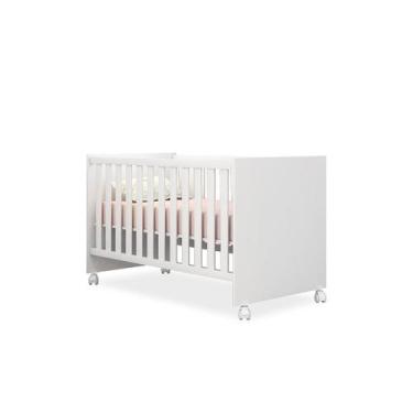Imagem de Berço Mini Cama Americano Doce Sonho Branco com Rodízio para Quarto In