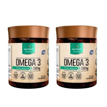 Imagem de Kit 2 Ômega 3 Tg Ultra Concentrado EPA Nutrify 60 Cápsulas, Sem Sabor