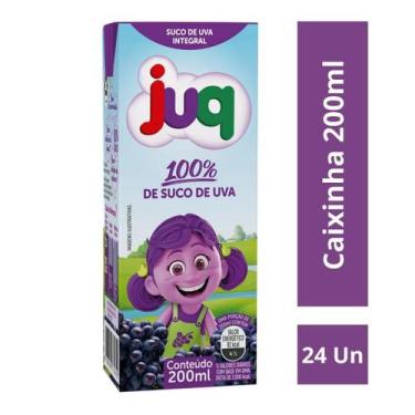 Imagem de Suco de Uva Integral  JUQ 200ml  Caixa C/24 Unidades