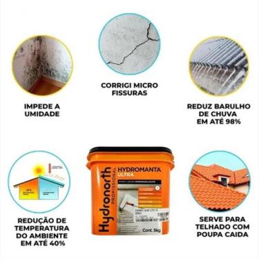 Imagem de Manta Emborrachada Flexivel 15K Hydromanta Branco - Hydronorth