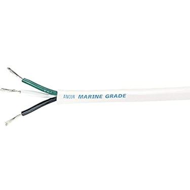 Imagem de Ancor Marine Grade duplex e fio triplex, 14 Awg, redondo, triplo, Black/Green/White, 250 Feet