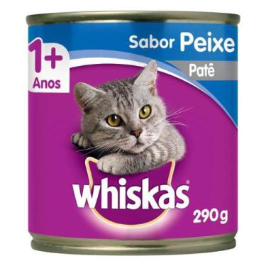 Imagem de Kit 02 latas whiskas adulto pate peixe 290gr lt