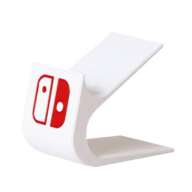 Imagem de Suporte para Controle de video Game - KAME 3D, Branco com logo vermelh
