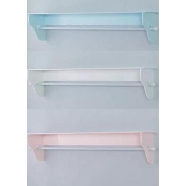 Imagem de Prateleira Porta Fraldas Varão Quarto De Bebê - Mdf 60cm - Várias Core