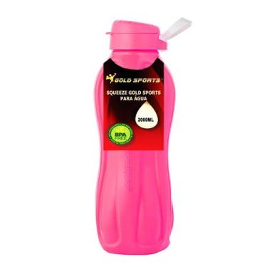 Imagem de Garrafa Squeeze Plástica Gold Sports Resistente II - BPA- FREE  - 2000