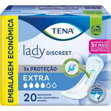 Imagem de Absorvente para Incontinência Urinária Tena Lady Discreet Extra 20 uni