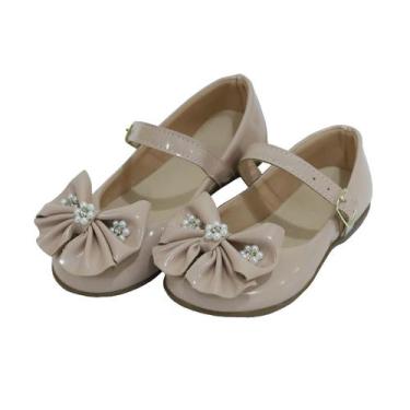 Imagem de Sapatilha Feminina Infantil Sapato Boneca Menina Conforto Laço Perola 