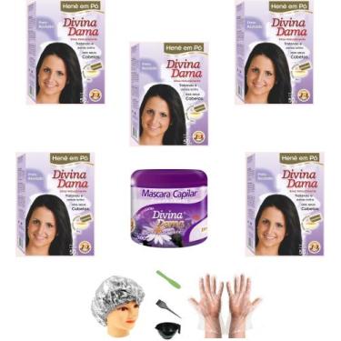 Imagem de Hene em Po Divina Dama 05x50gr Jaborandi (Incolor, Chocolate, Preto, A