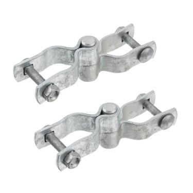Imagem de Semetall 1-3/20.3 cm x 1-3/20.3 cm dobradiça de poste de portão, dobradiça de portão galvanizado, inclui dobradiça de portão fêmea (2 peças), dobradiça de portão macho (2 peças) porca/parafuso