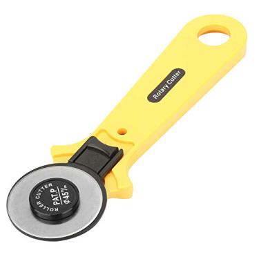 Imagem de Cortador de Tecido Rotativo de 45 Mm, Ferramenta Profissional de Corte de Tecido para Acolchoar, Costura, Artesanato, Trava de Segurança Premium e Alça Ergonômica