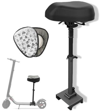 Imagem de GLDYTIMES Assento de scooter elétrico com capa de almofada à prova d'água para Ninebot ES1 ES2 E22 ES4/Razor C25/Xiaomi M365 Pro 1S/Aovopro ES80, selim de assento máximo ajustável dobrável com