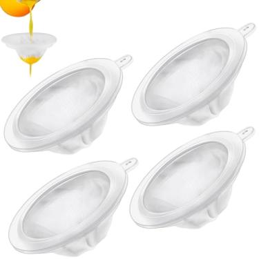 Imagem de 4 peças de 200 malhas + 400 filtros de malha filtro de alimentos peneira separador doméstico para funil de cozinha de 12 cm, filtragem de suco, café, óleos de leite e vinho