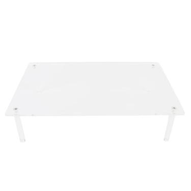 Imagem de Suporte de Acrílico para Laptop, Organizador de Mesa para Computador de TV Com Almofadas de Silicone, Capacidade de 44 Lb, Painel de 5 Mm de Espessura, para Monitores e Impressoras