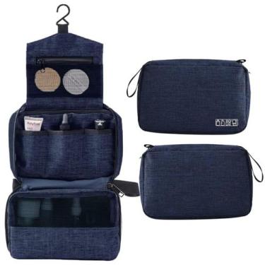Imagem de Necessaire Impermeável COm Cabide 50244 - Mana Om By Ello, Azul