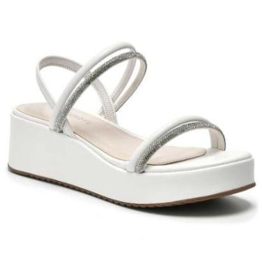 Imagem de Sandália Feminina Anabela Branco Via Marte 167-008-01-Feminino