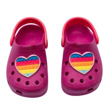 Imagem de Babuche Infantil Menina Croks infantil Menina Coração - RAE, 23/24
