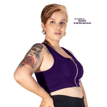 Imagem de Top Com Ziper E Bojo  Removível Plus Size Conforto Garantido pela Wolf