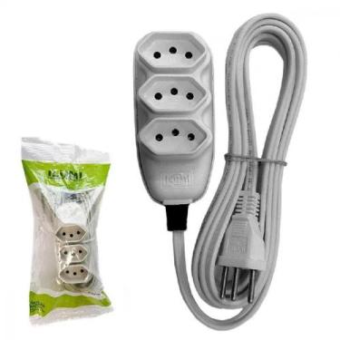 Imagem de Extensão Elétrica Cordão Paralelo 2P+T 10a 3 Metros - Ilumi