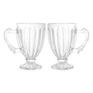 Imagem de Jogo 2 Xícaras De Café Vidro Transparente Imperial Cristal 100ml Lyor
