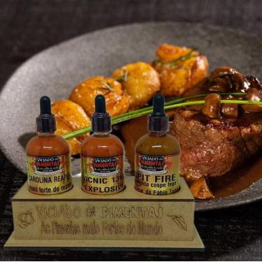 Imagem de Kit Molhos De Pimentas Orgânico Natural +ardida Do Mundo - VICIADO EM 