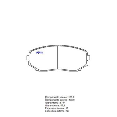 Imagem de Pastilha Freio Convencional Dianteira Sem Alarme Sistema Advics 2228 S