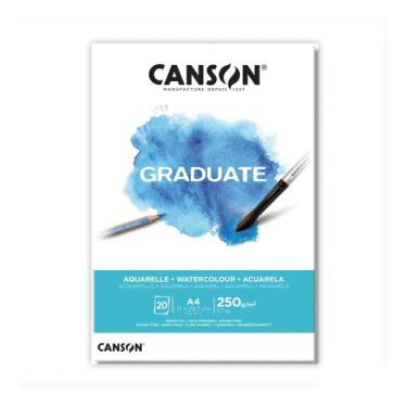 Imagem de Bloco Canson Graduate Aquarela 250g A4 20f Canson