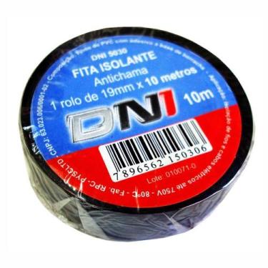 Imagem de Fita Isolante em PVC Preta - 10m - DNI 5030 -10 Unidades