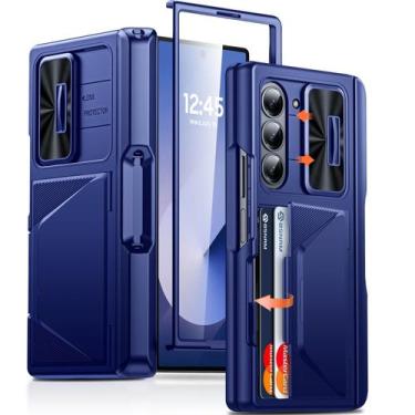 Imagem de Capa BSNRM para Samsung Galaxy Z Fold 6 com Suporte para Cartão e S Pe
