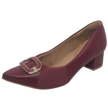 Imagem de Sapato Feminino Salto Bloco Conforto Casual Usaflex