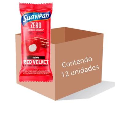 Imagem de Bolinho Suavipan Zero Açúcar Red Velvet contendo 12 unidades de 40g ca