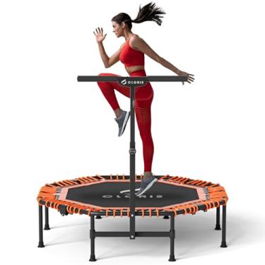 Imagem de CLORIS Trampolim dobrável de 48 polegadas, mini trampolim rebote fitness com alça de espuma ajustável para crianças/adultos, com capa acolchoada de segurança, o melhor presente para crianças