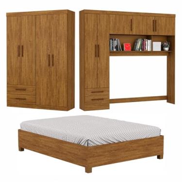 Imagem de Carioca Móveis - Guarda-Roupa Casal Modulado com Cama Hércules 9 Portas 4 Gavetas