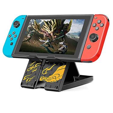 Imagem de FXICAI Suporte para Nintendo Switch/Switch Lite, ângulo de cruzamento de animais ajustável, suporte dobrável e antiderrapante