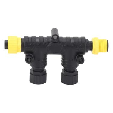 Imagem de Conectores T de 2 Portas para NMEA 2000 Conectores T de 2 Portas IP67 Porca de Metal Resistente à água M12 Conector T de Cabo Pendente de Backbone de 5 Pinos para Redes Lowrance
