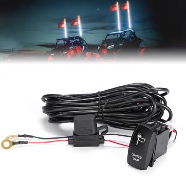 Imagem de KEMIMOTO Kit de interruptor basculante com chicote elétrico para 12V UTV ATV 10A Fusível de lâmina compatível com Polaris RZR Ranger Can-Am Maverick X3 Defender CFmoto Talon KRX YXZ